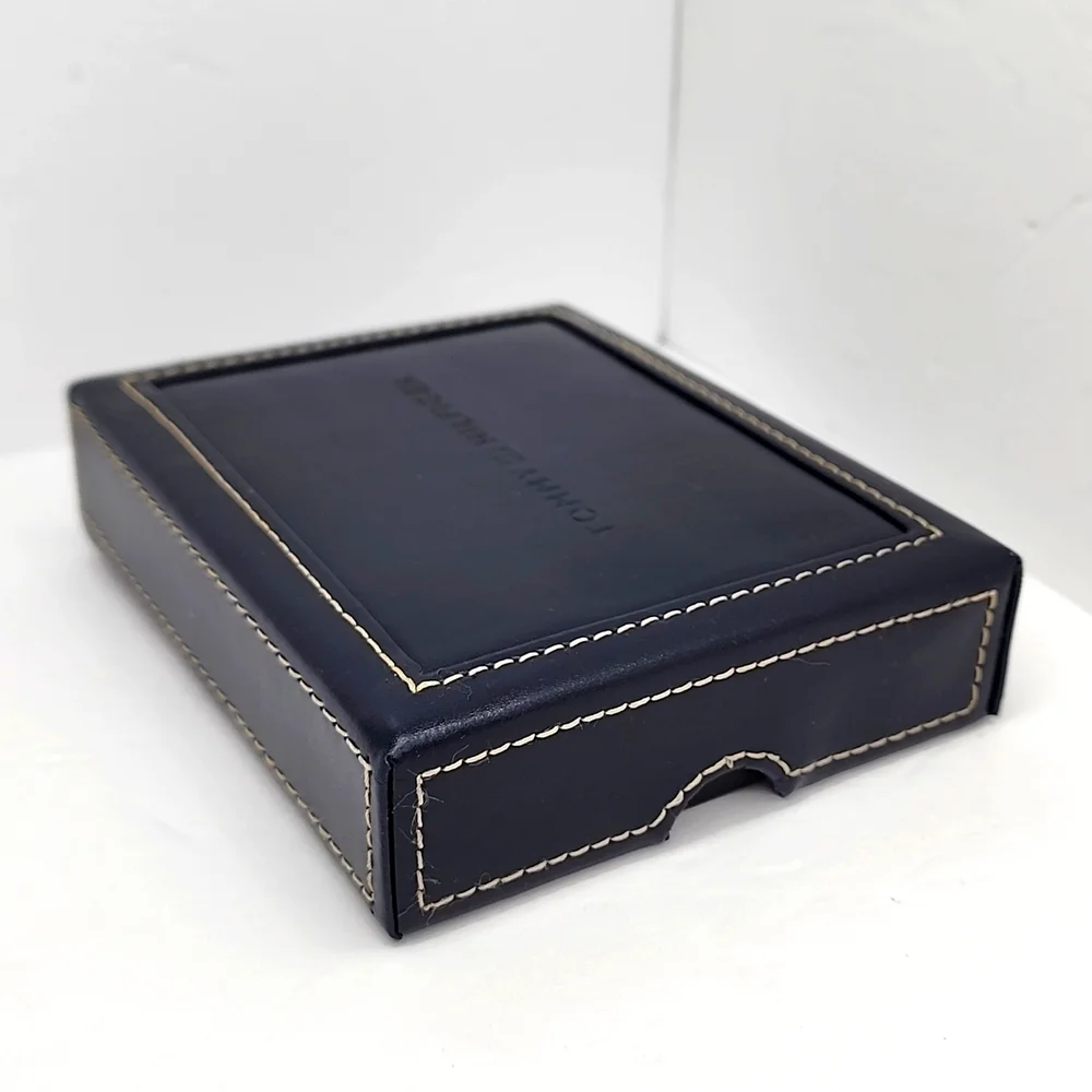 TOMMY HILFIGER 💯 MENS WALLET DOUBLE FOLD, BROWN, GENUINE LEATHER, RFID READY - Picture 12 of 14